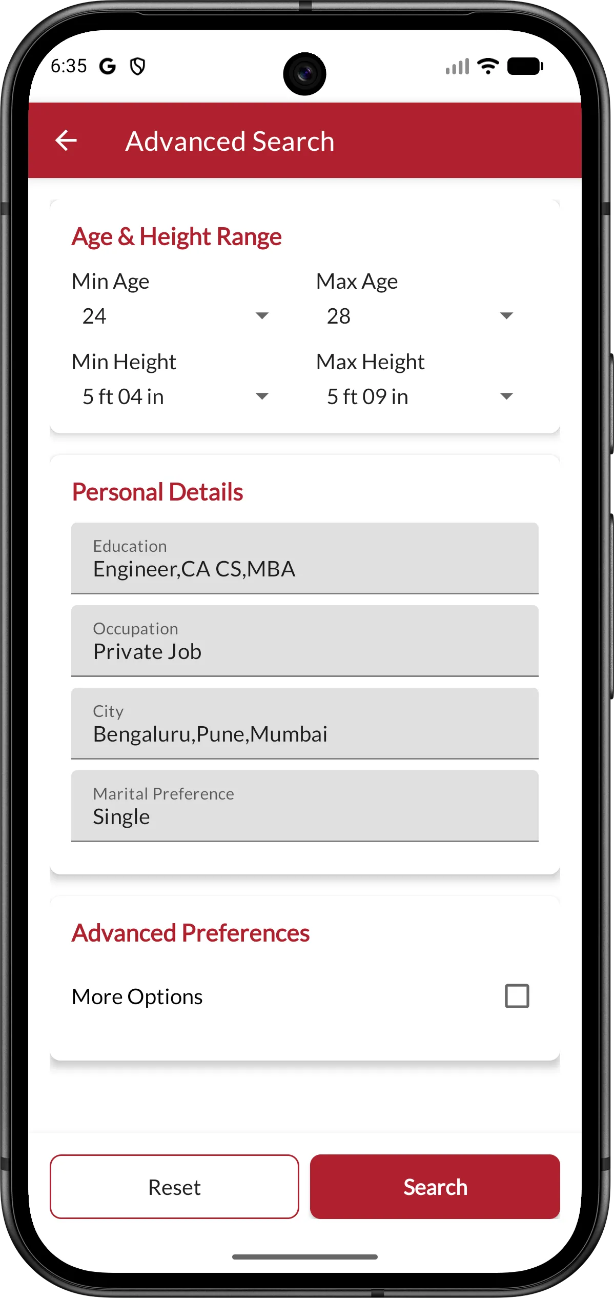 Advanced Search